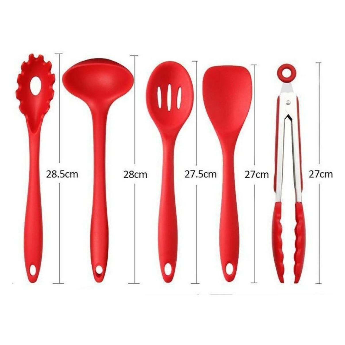 Non Stick Silicone Utensils Premium Heat Resistant Set.