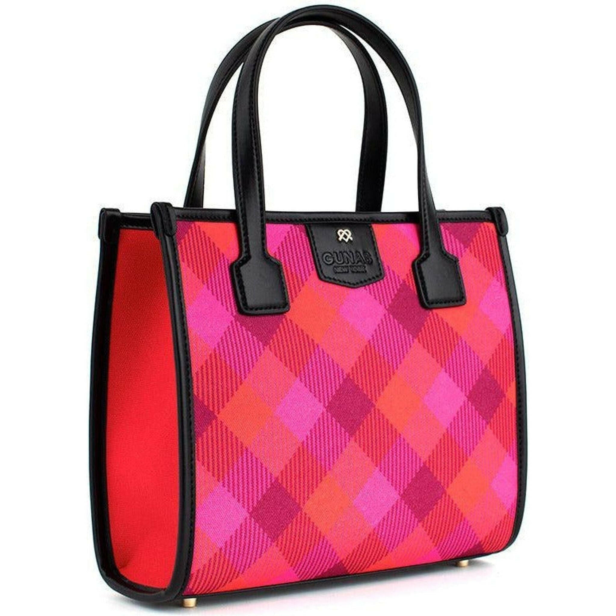 Oasis - Red Tartan Vegan Canvas Bag.