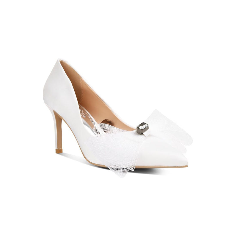 odette diamante embellished bow stiletto pumps.