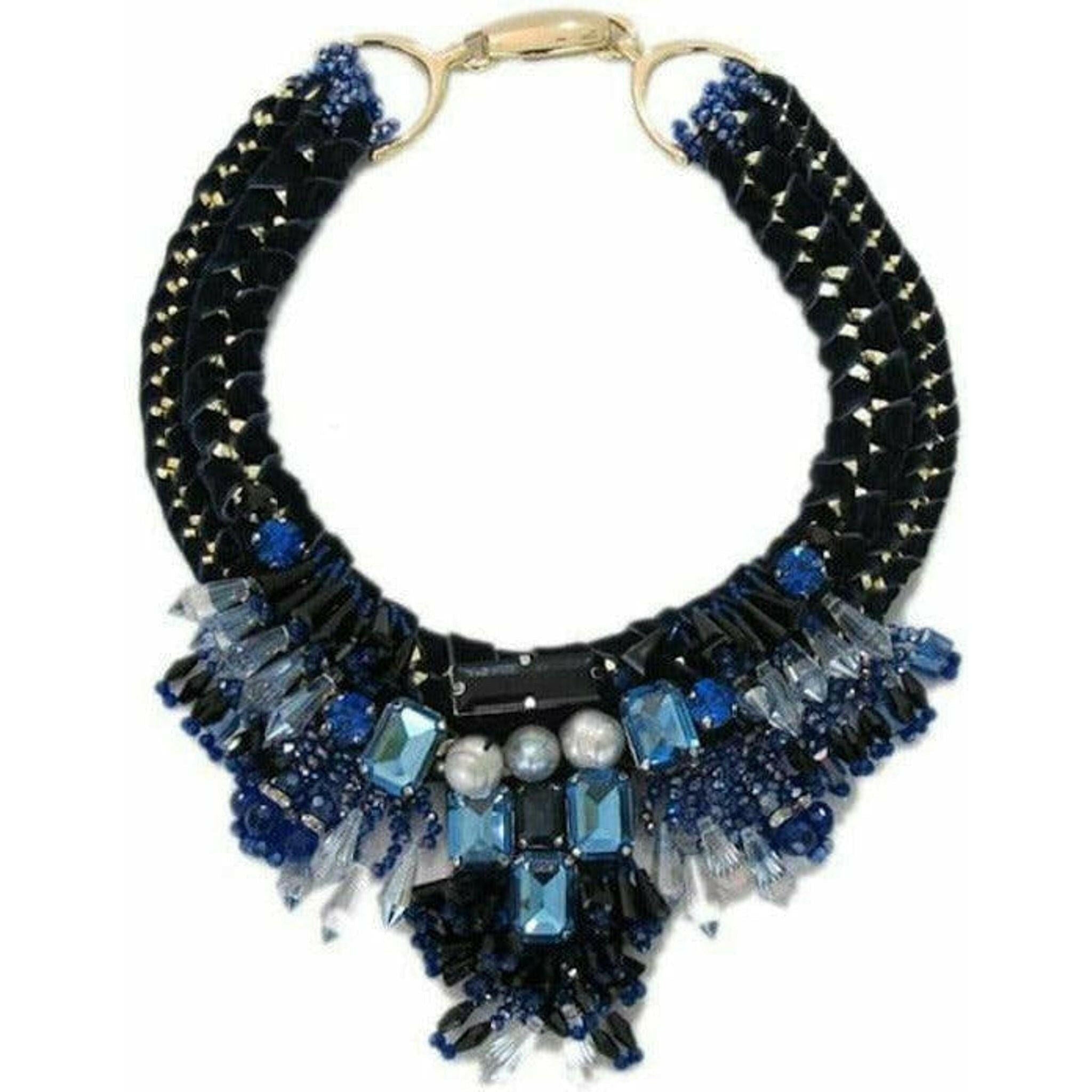 Ornate Necklace Blue.