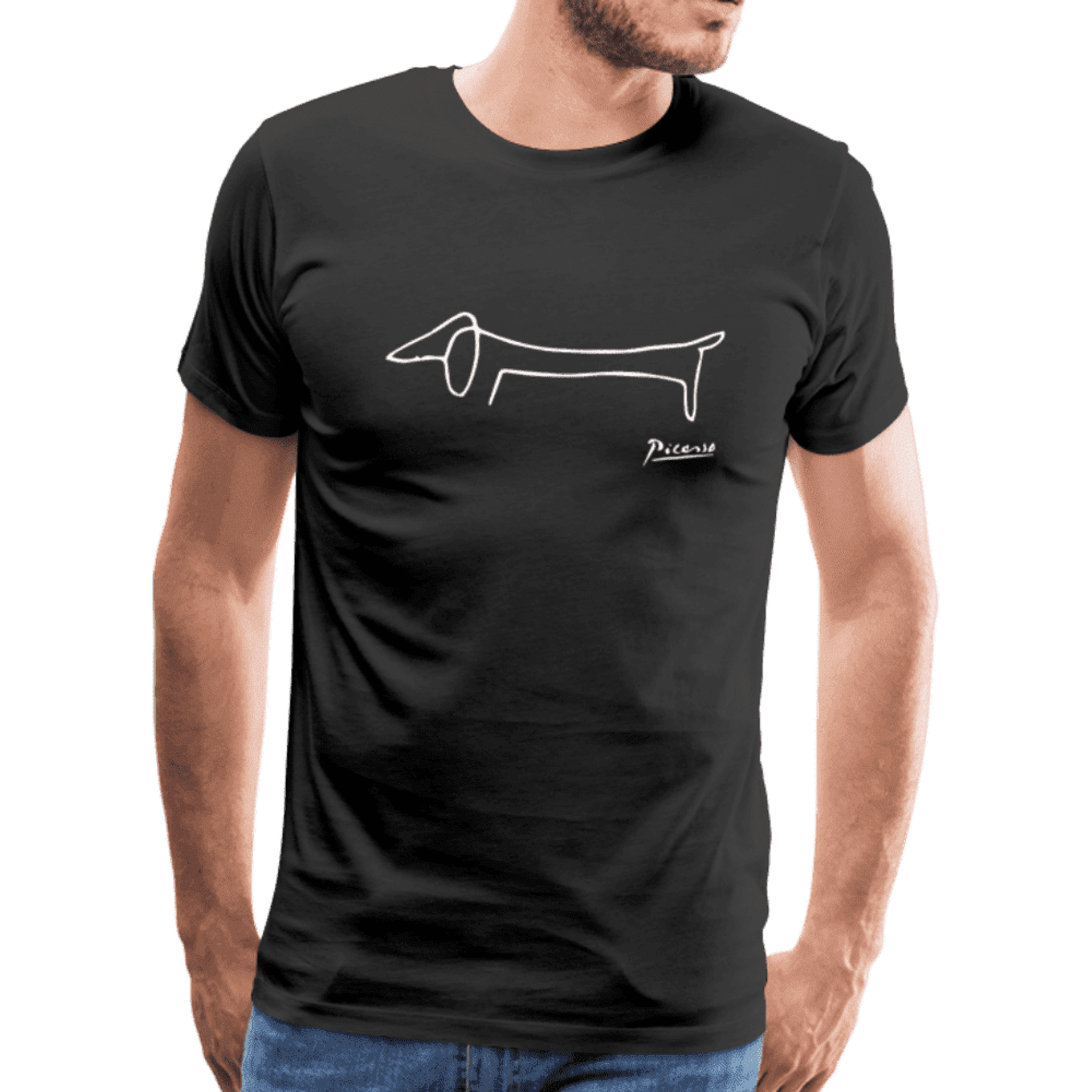 Pablo Picasso Dachshund Dog (Lump) Artwork T-Shirt.