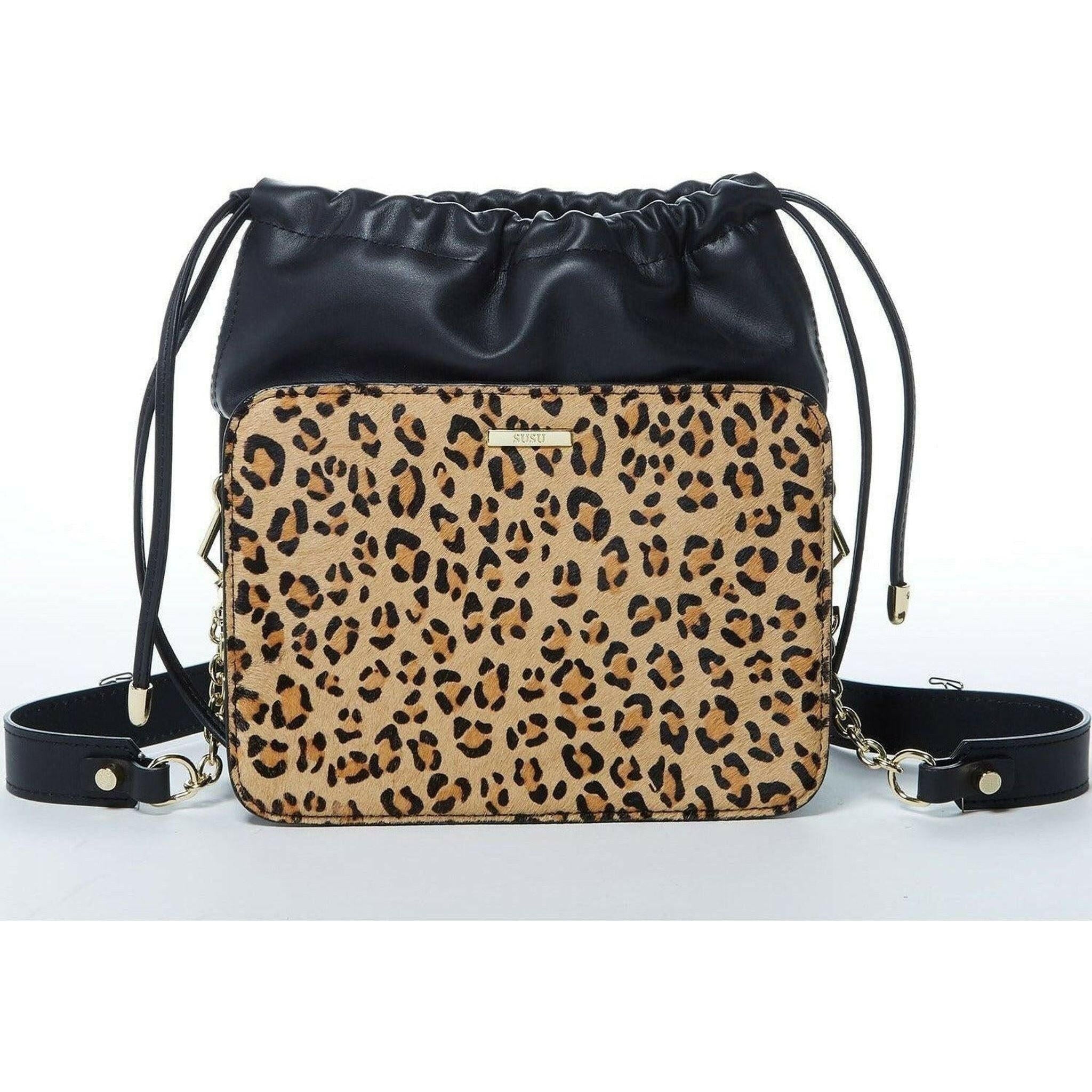 Patricia Black Leopard Leather Purse.