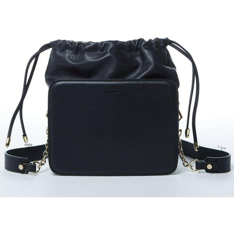 Patricia Leather Purse Drawstring in Black