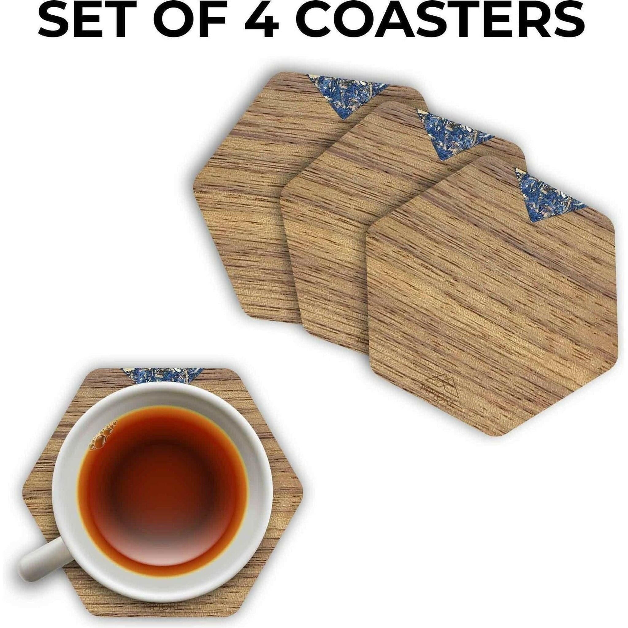 PERSONALIZED Wooden Coasters - American Walnut / Set of 4 Coasters