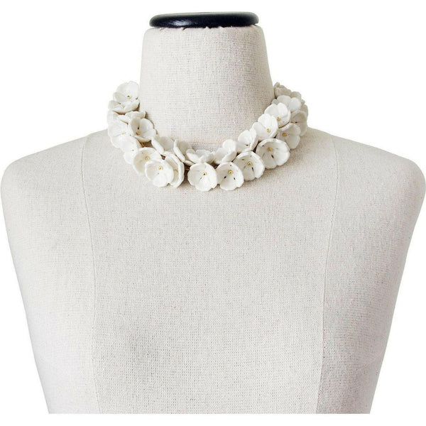 Porcelain Plum Blossom Cluster Necklace