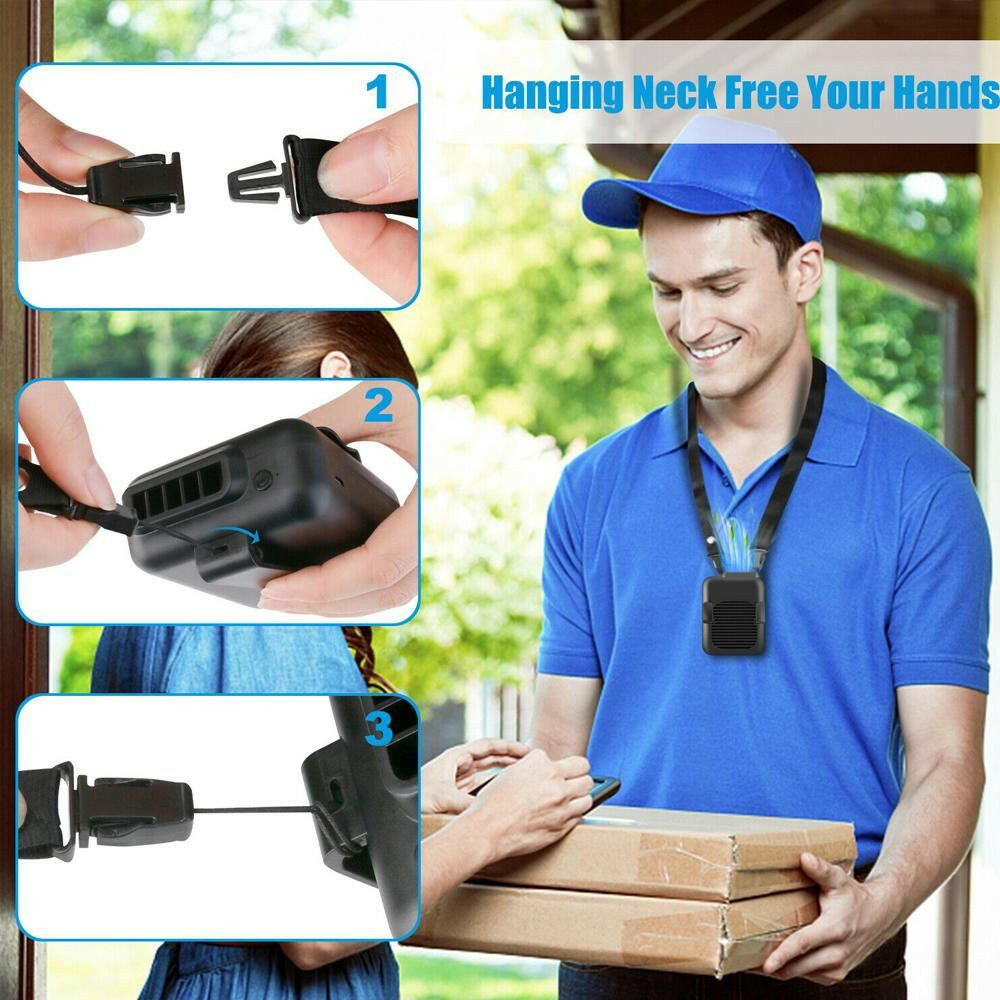 Portable Compact Cooling Fan with Waist Clip.