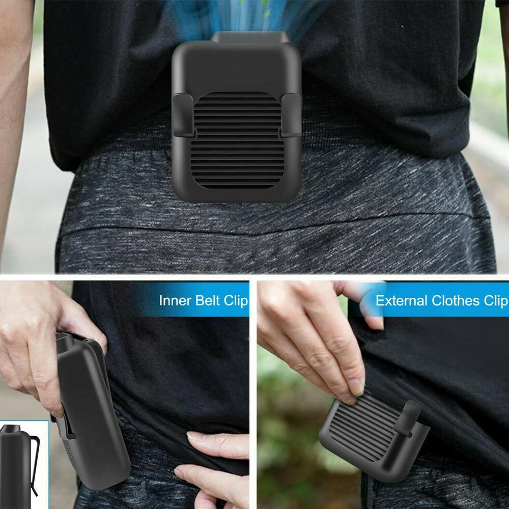 Portable Compact Cooling Fan with Waist Clip.