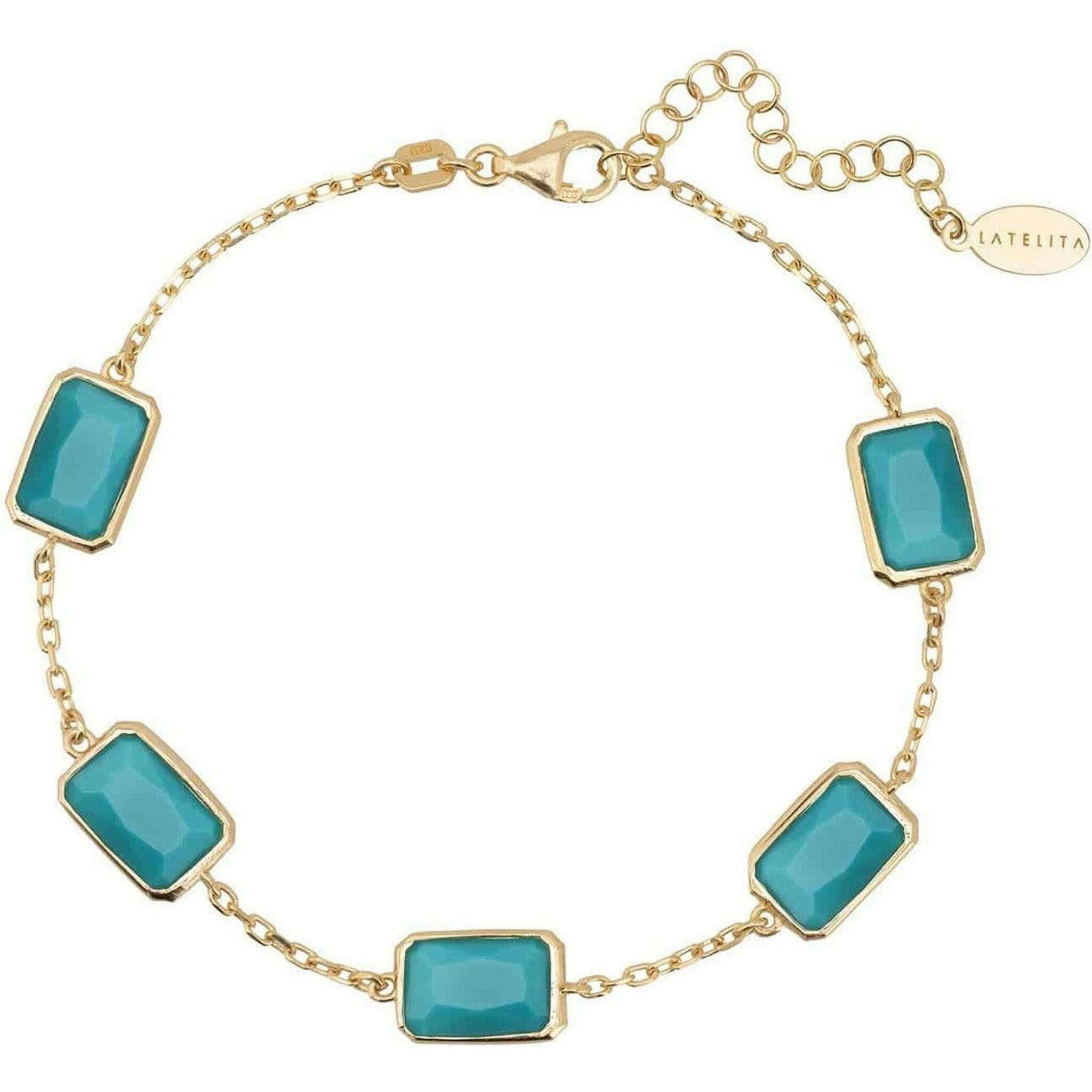 Portofino Bracelet Gold Turquoise.