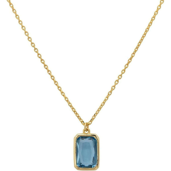 Portofino Necklace Gold Blue Topaz