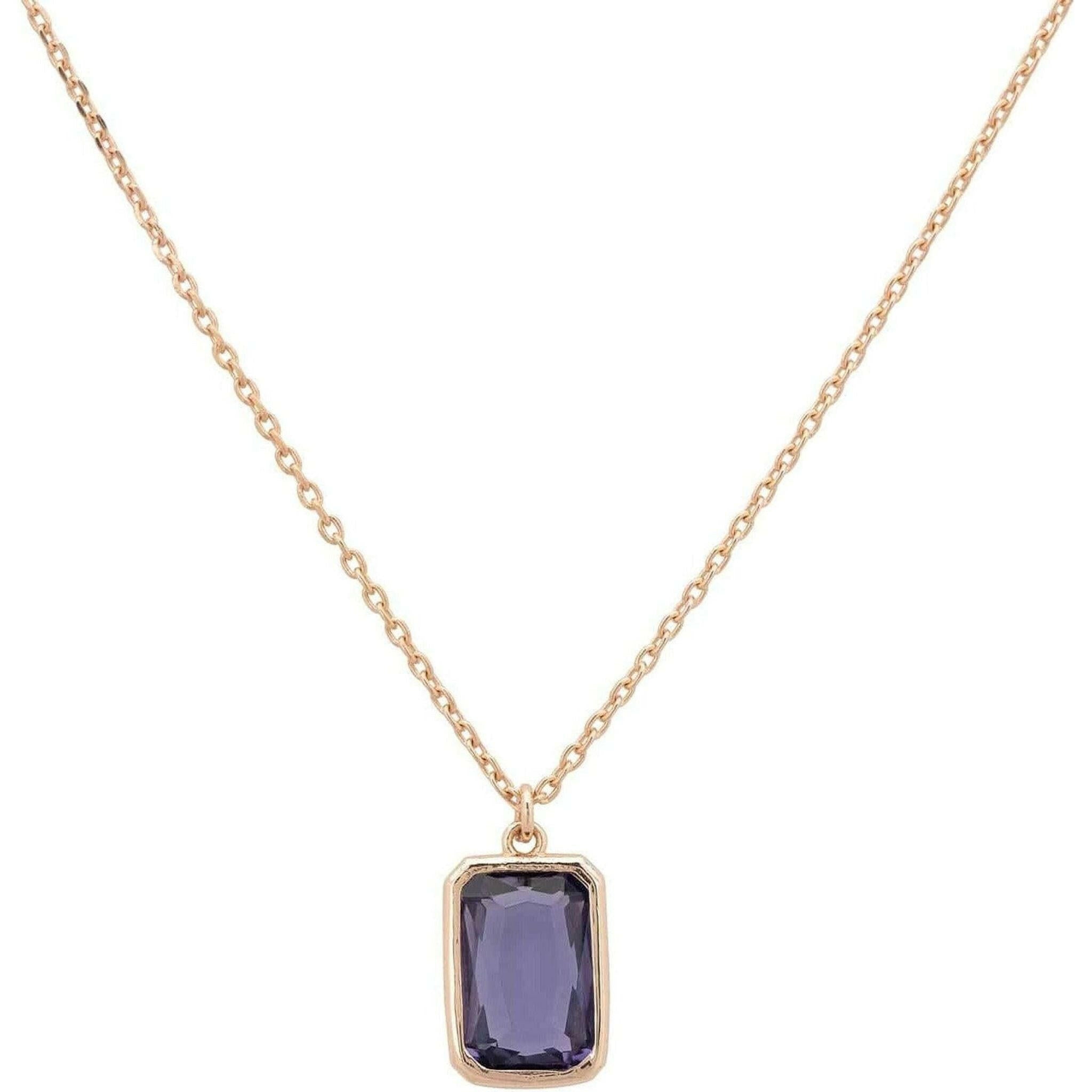 Portofino Necklace Rose Gold Amethyst.