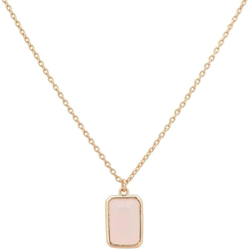 Portofino Necklace Rose Gold Rose Quartz