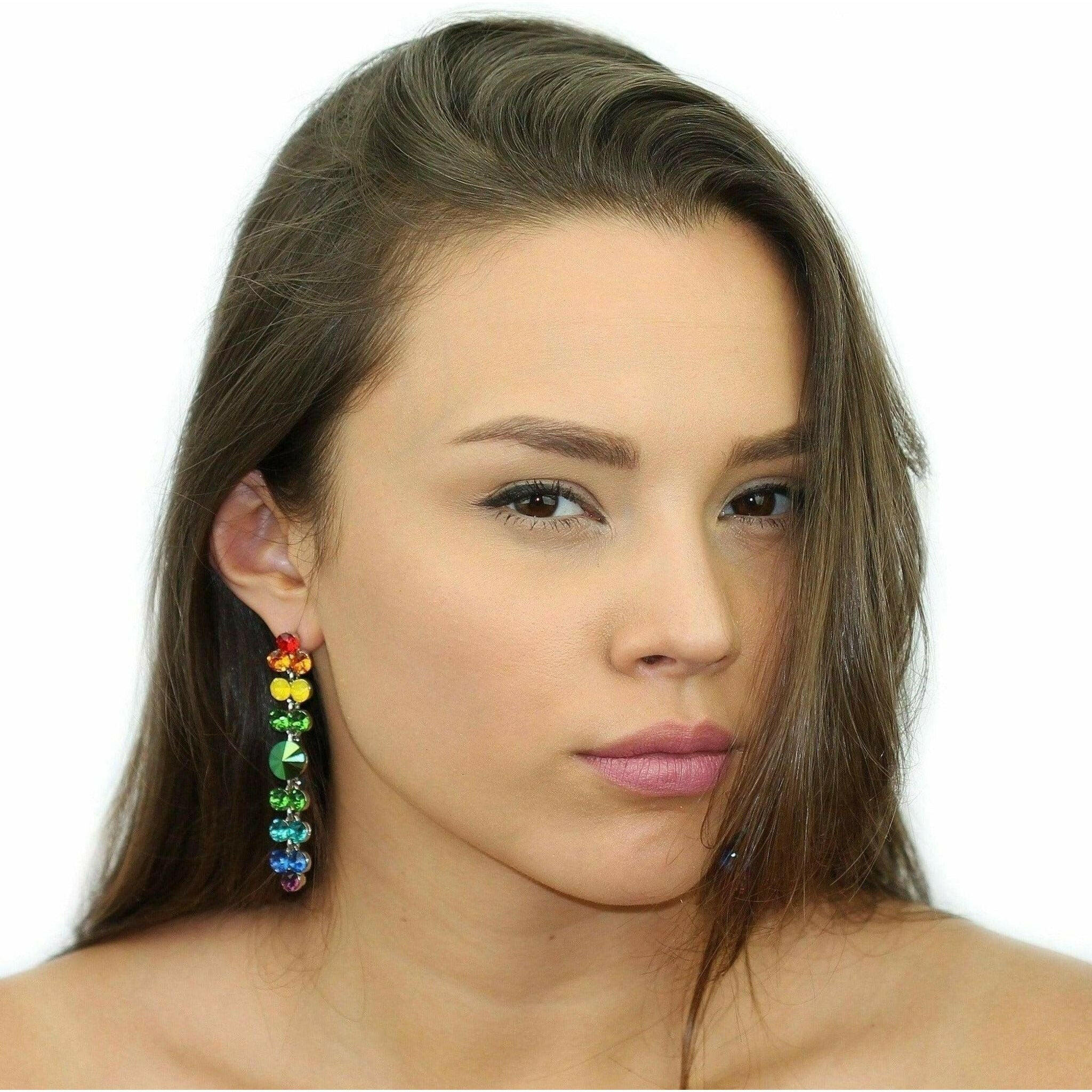 Rainbow Drop Earrings.