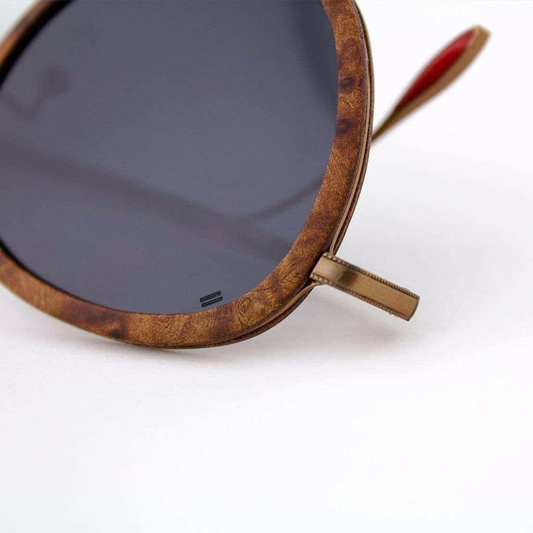 Richey - Featherlight Titanium & Wood Sunglasses.