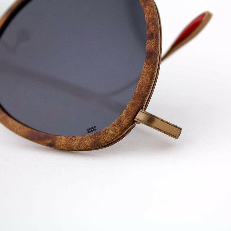 Richey - Featherlight Titanium & Wood Sunglasses