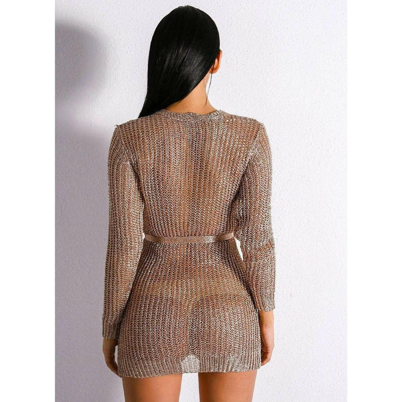 Rose Gold Sweater Dress