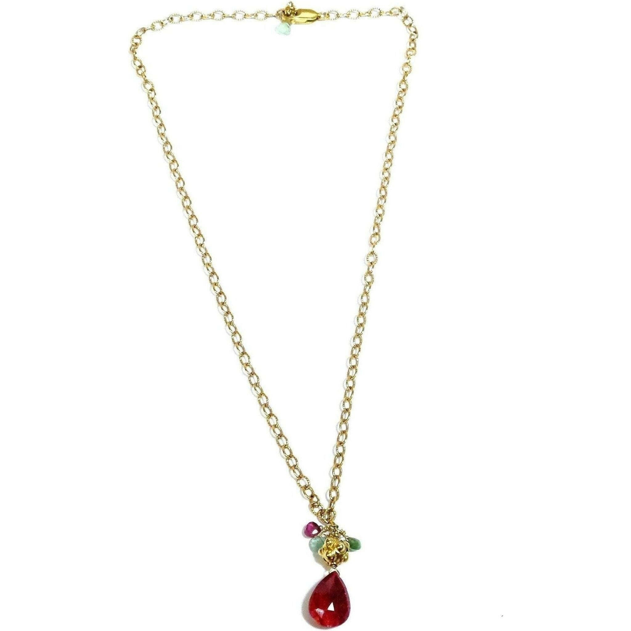 Ruby Drop Necklace.