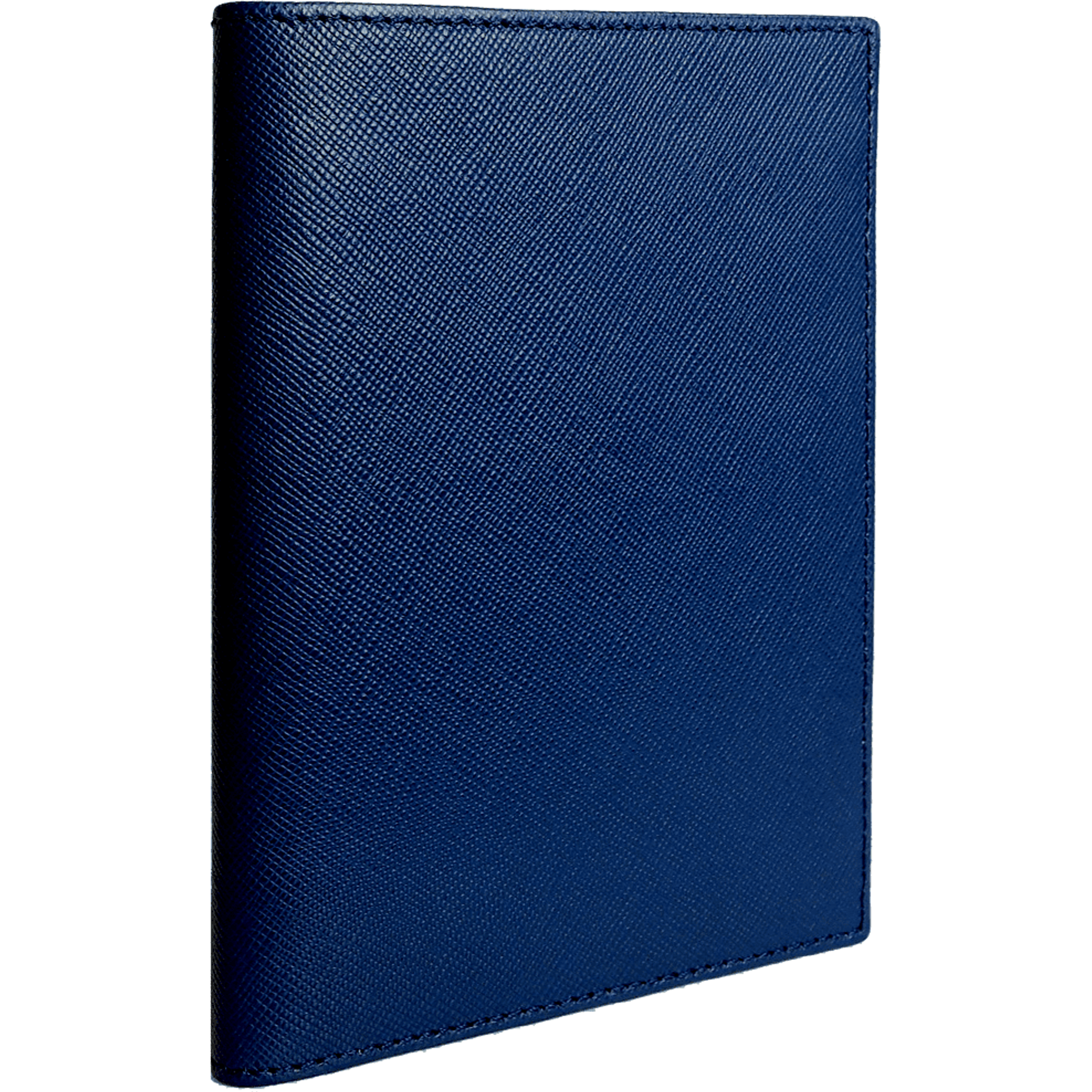 Saffiano Bi Colored Passport Sleeve Blue.