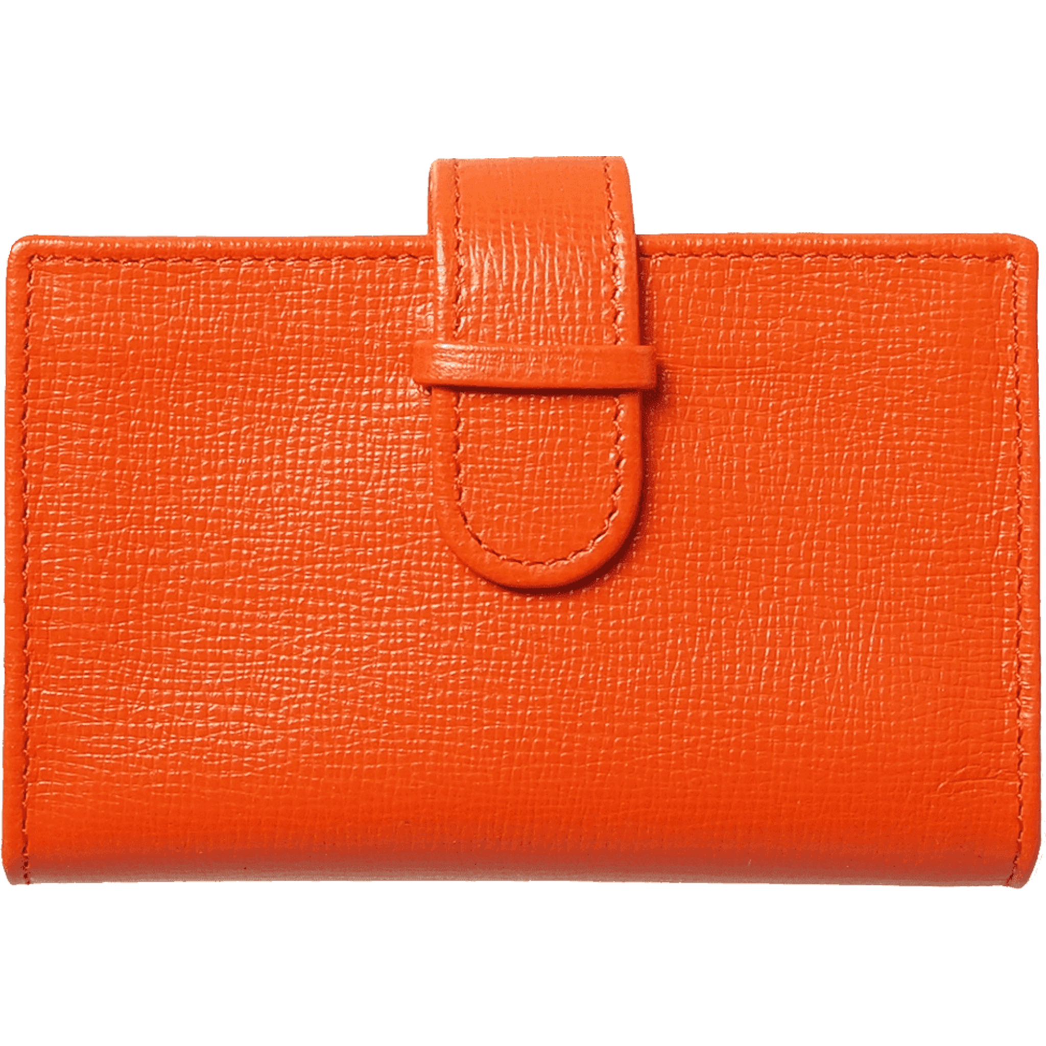 Saffiano Business Card Case Orange.