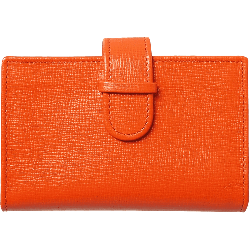 Saffiano Business Card Case Orange