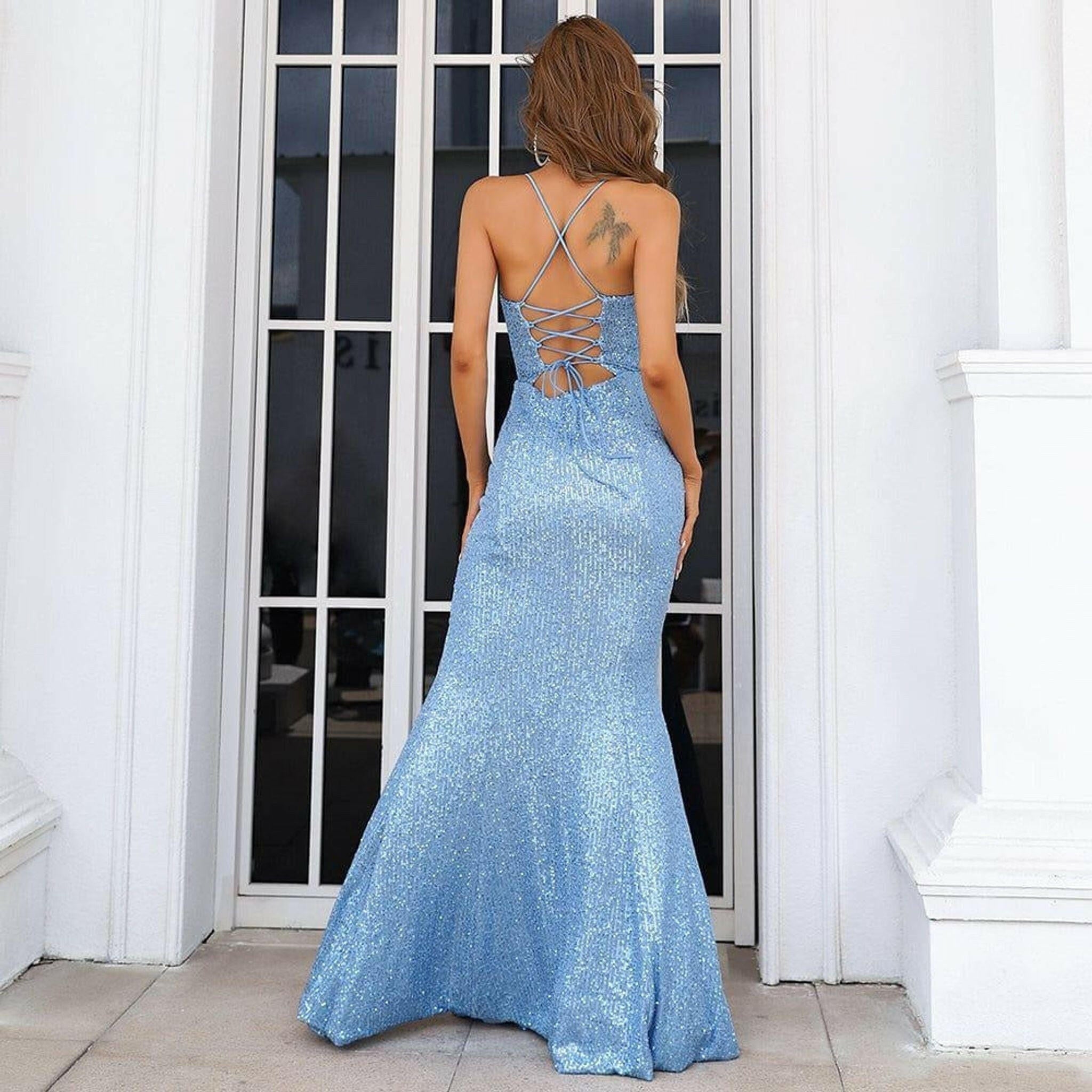 Samara Open Back Evening Gown.