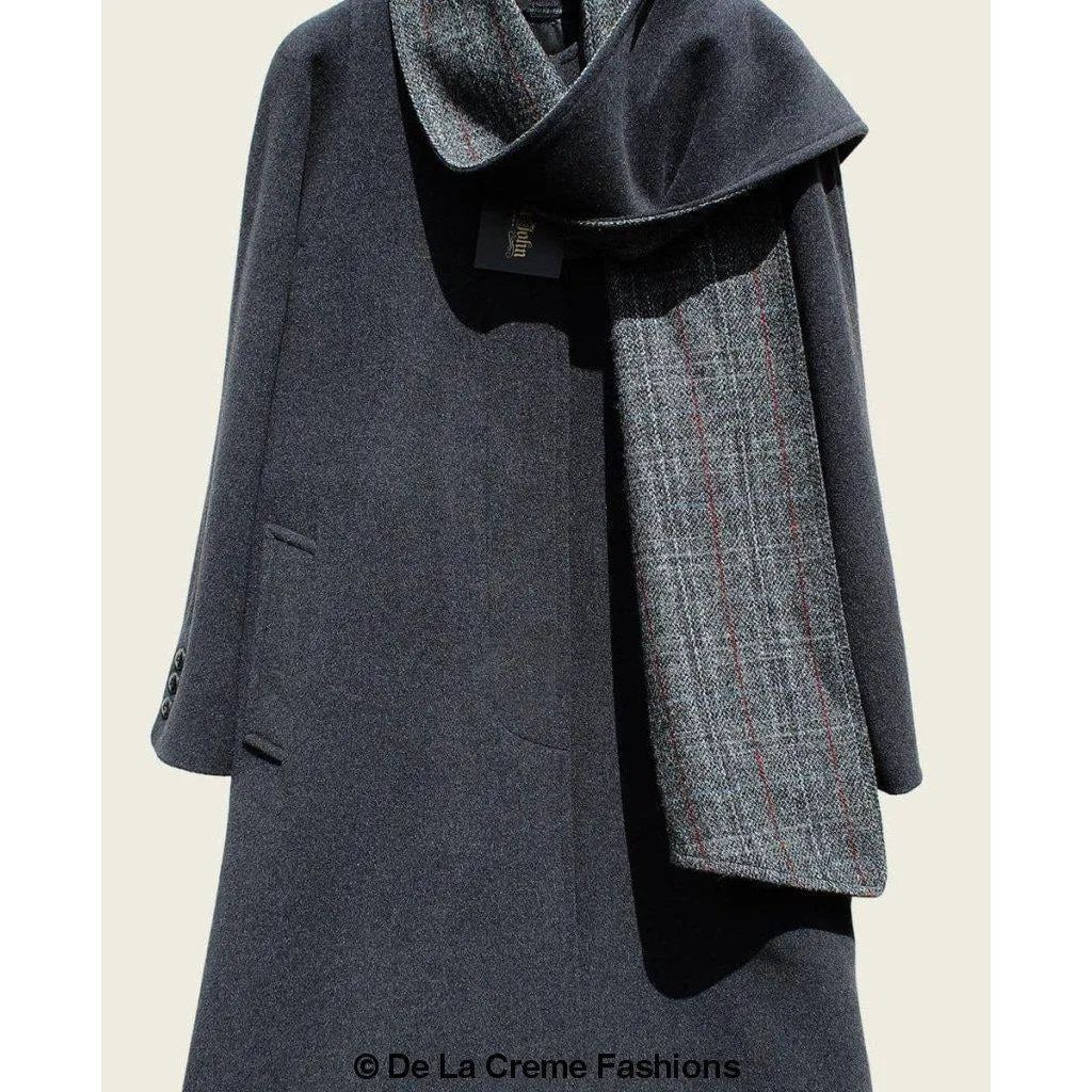 Scarpia Wool & Cashmere Overcoat With Scarf Detail.