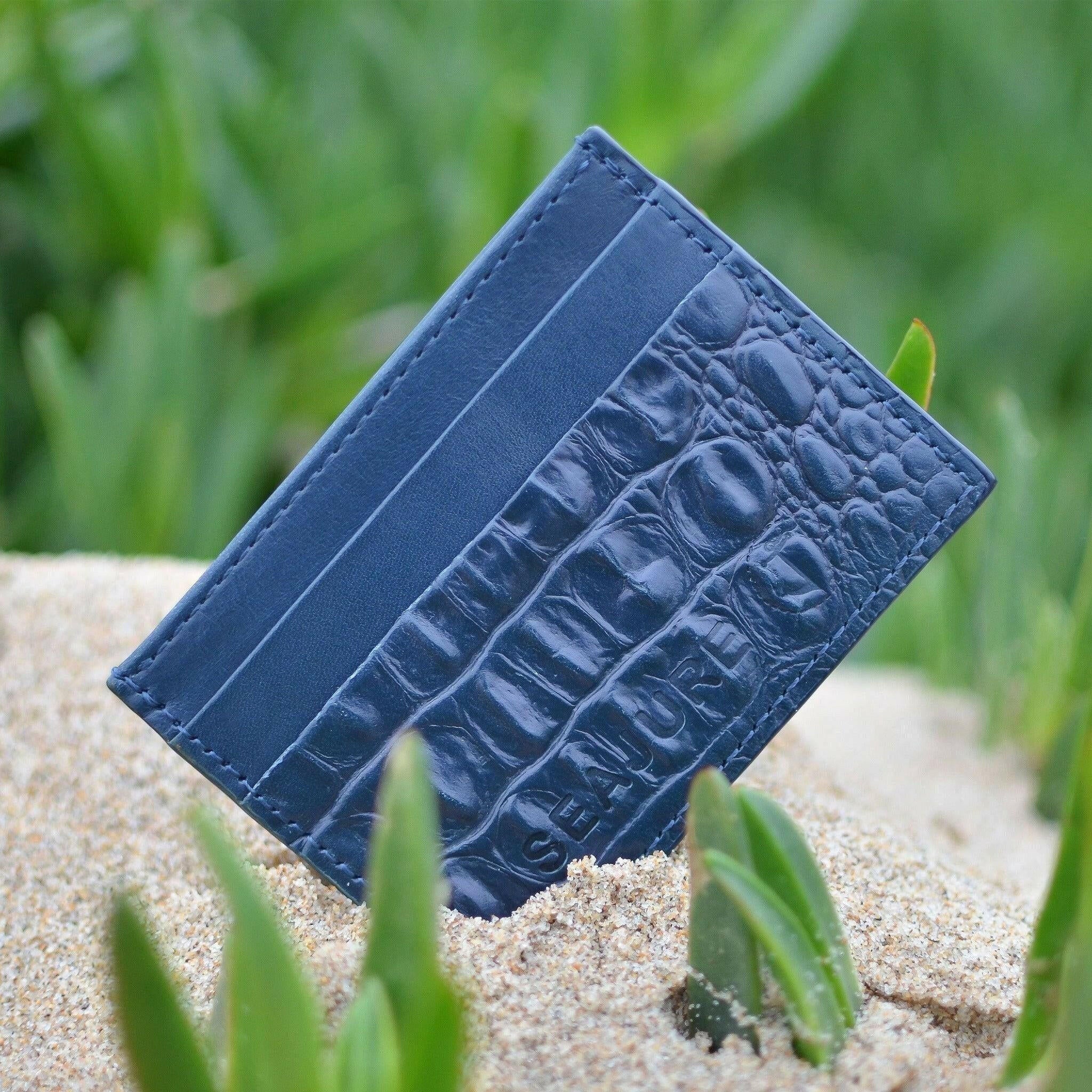 Seajure Embossed Leather Card Holder.