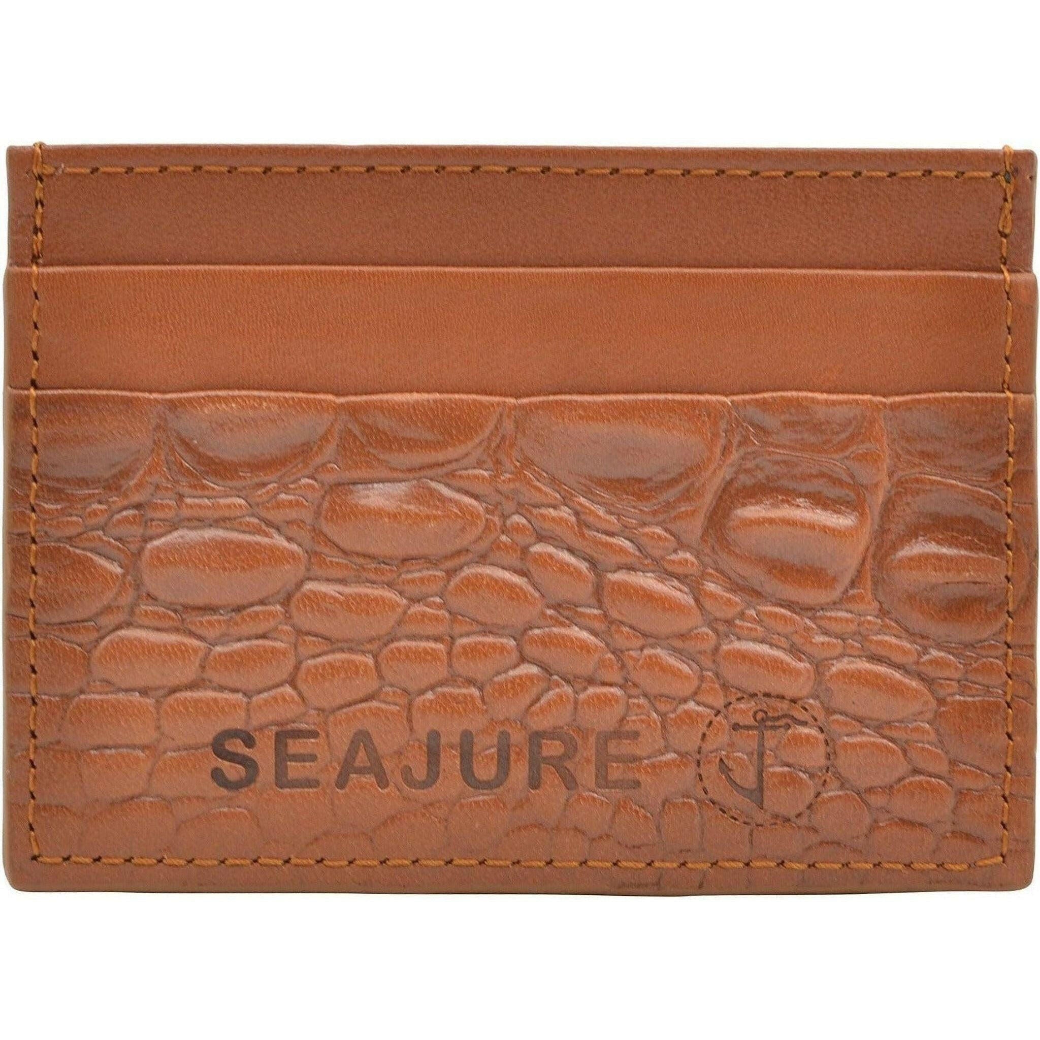 Seajure Embossed Leather Card Holder.