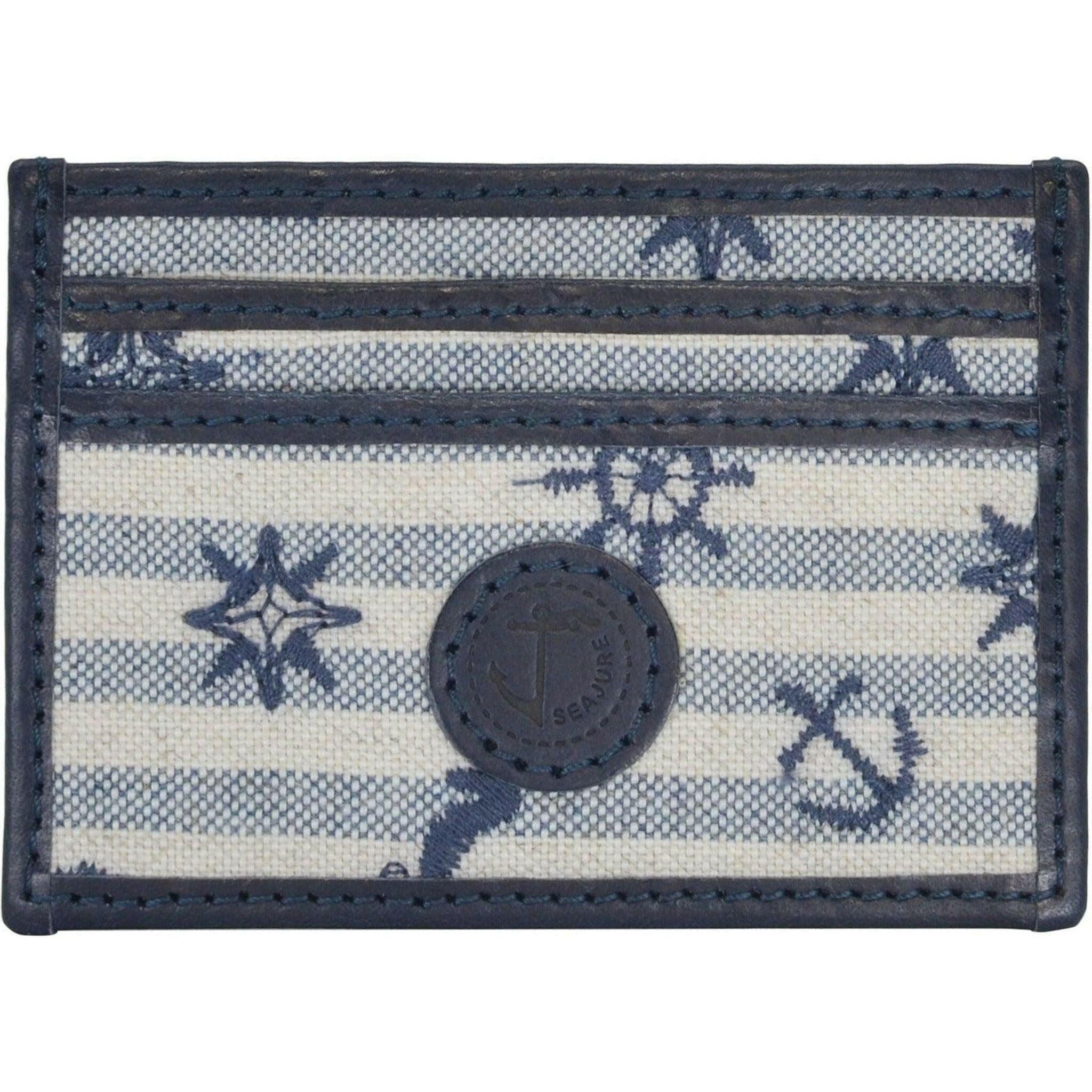 Seajure Lovina Embroidered Linen Card Holder.