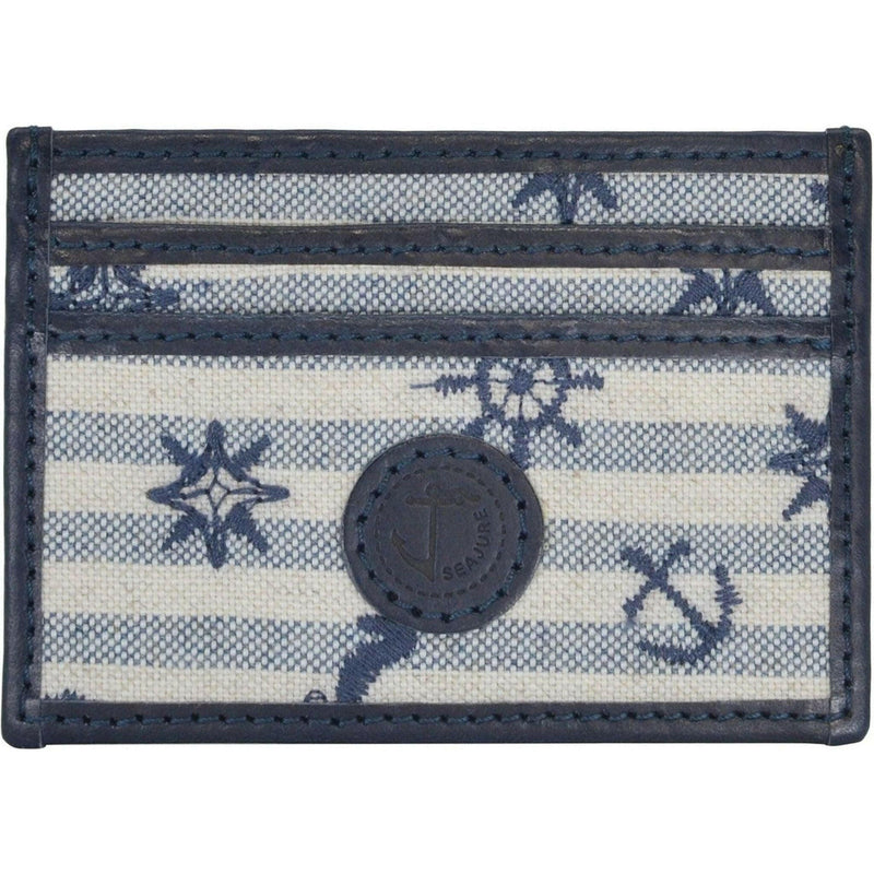 Seajure Lovina Embroidered Linen Card Holder