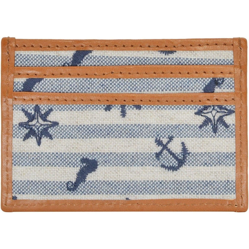Seajure Punalu Embroidered Linen Card Holder