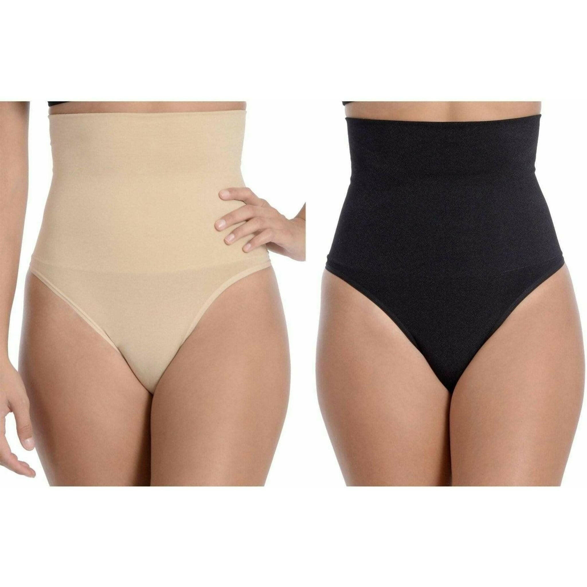 Seamless Hi-Waist Shaper With Thong Bottom - 2 Pack.