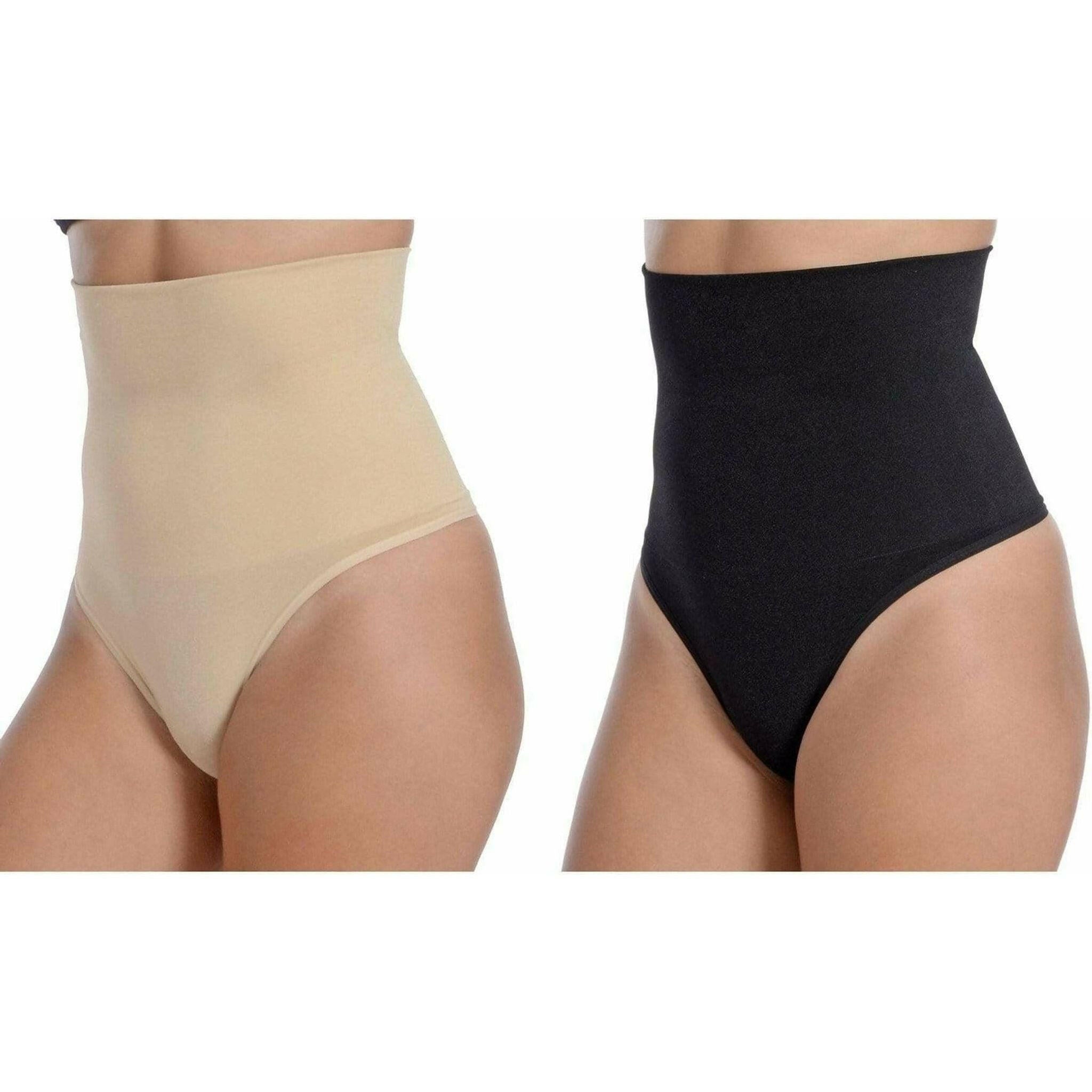 Seamless Hi-Waist Shaper With Thong Bottom - 2 Pack.