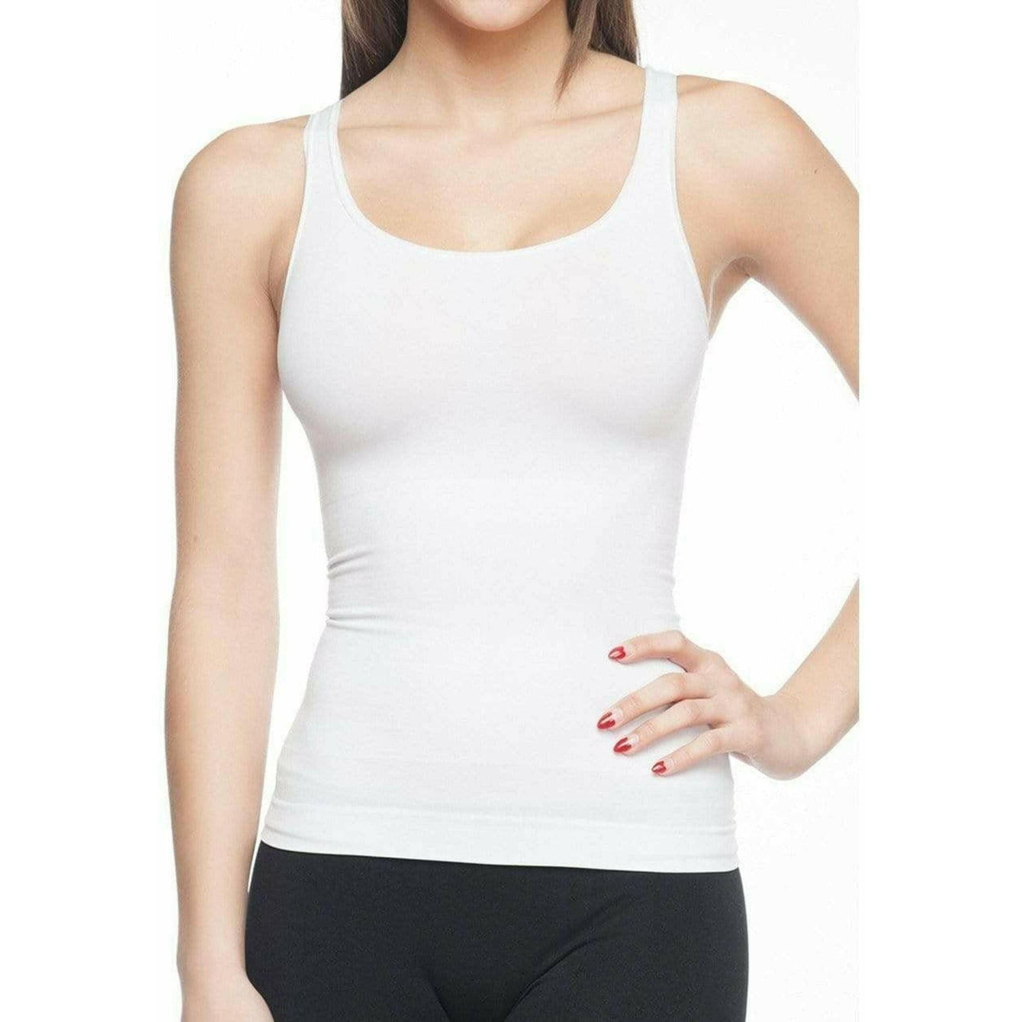 Seamless Shaping Tank Top - White.