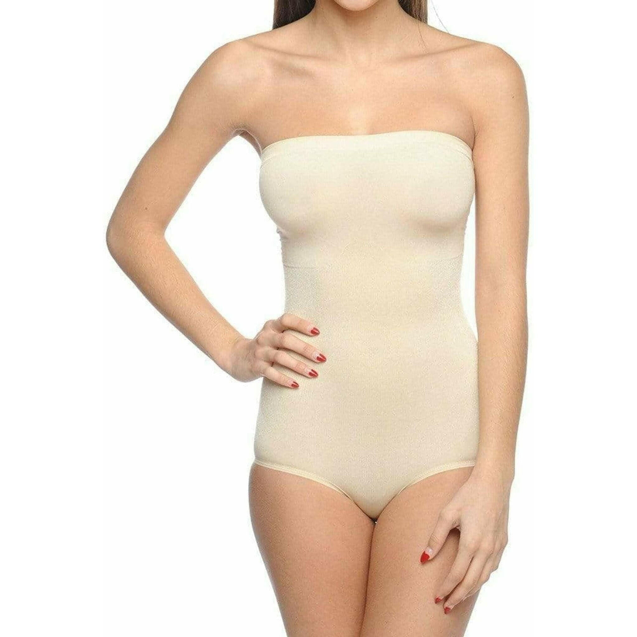 Seamless Strapless Bodysuit Nude.