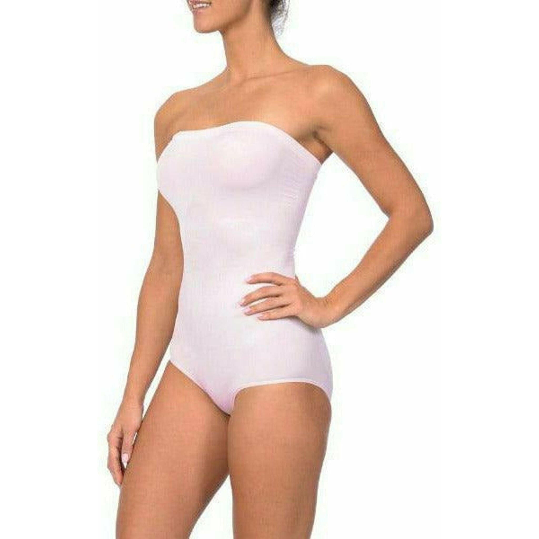 Seamless Strapless Bodysuit Pale Pink.