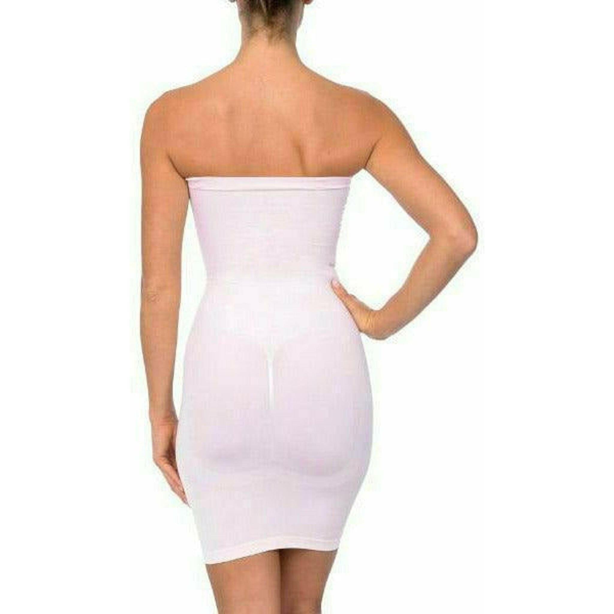 Seamless Strapless Full Body Slip Pale Pink.