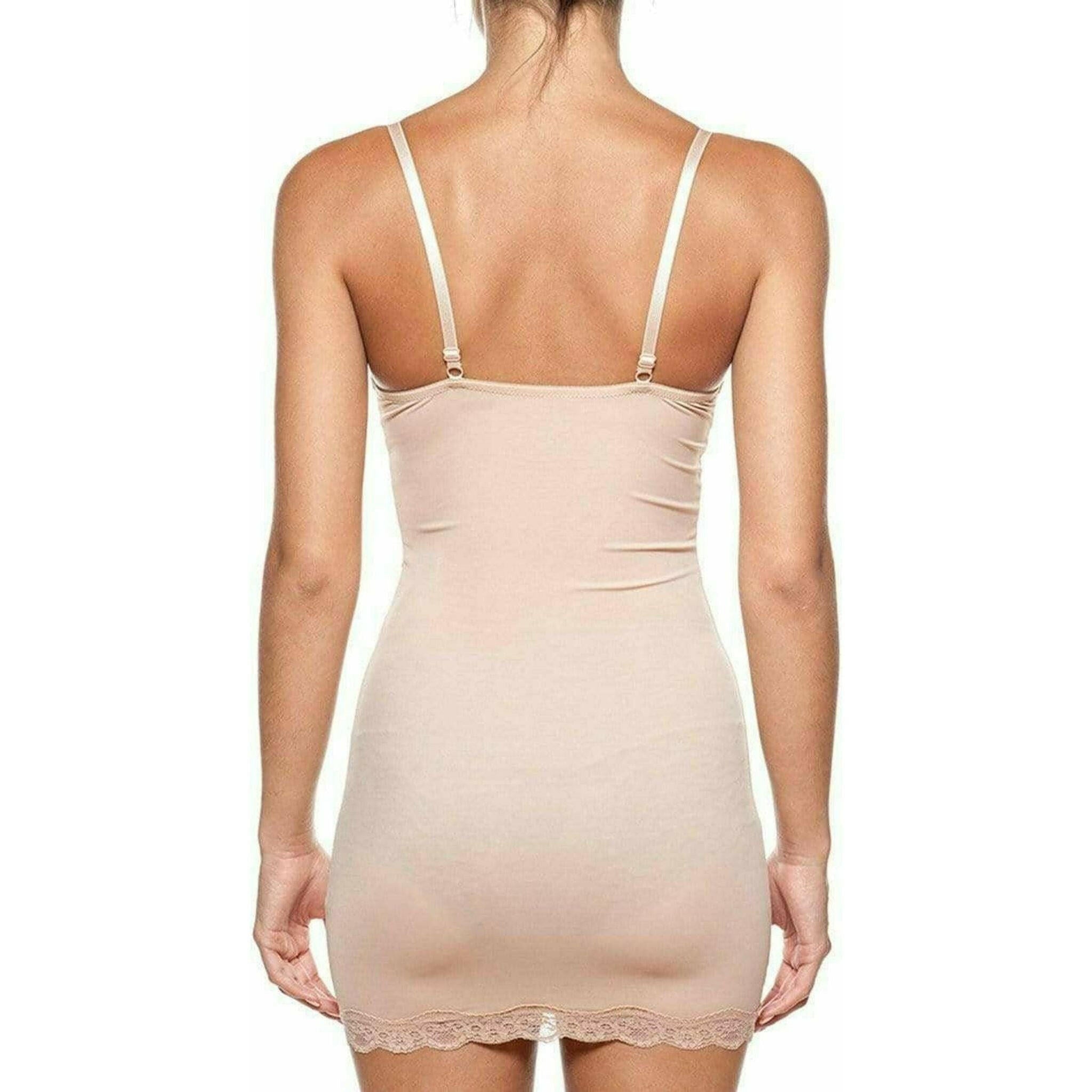 Shaping Body Slip With Lace Trim Nude.