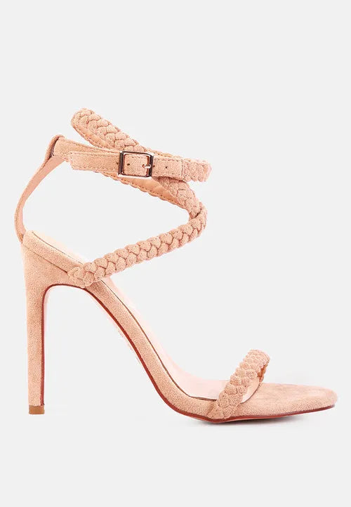 Sherri High Heeled Faux Suede Sandals