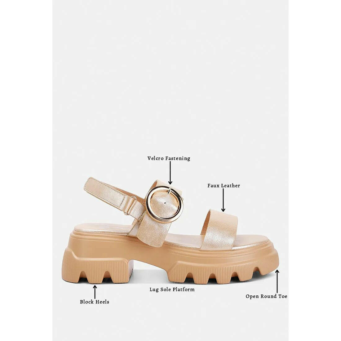 Silas Metallic Chunky Sandals.