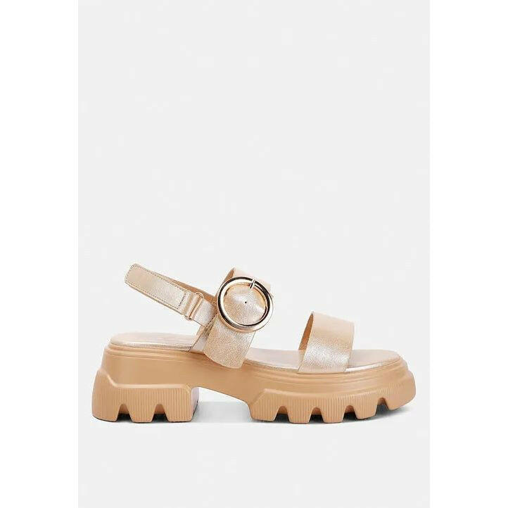 Silas Metallic Chunky Sandals.