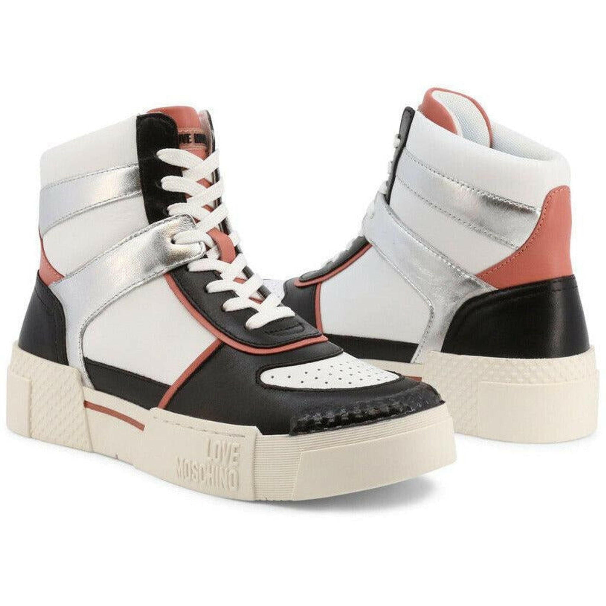 Silver High Top Sneakers.