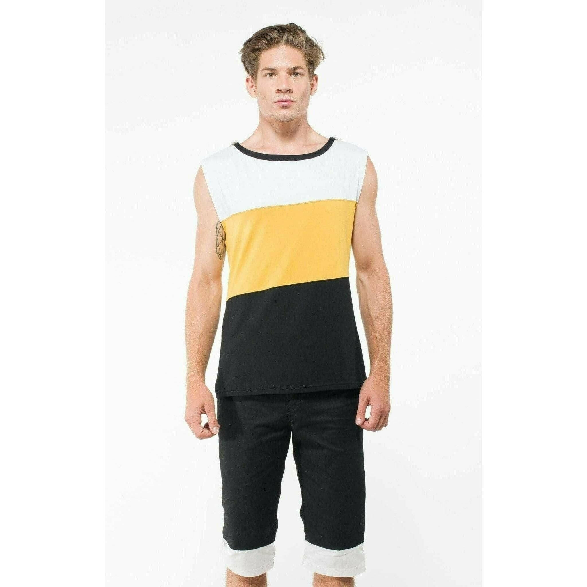 Sleeveless Colorblock Top.