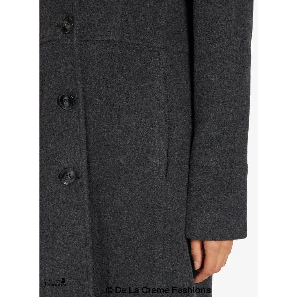 Slim Fit Wool Blend Longline Maxi Coat.