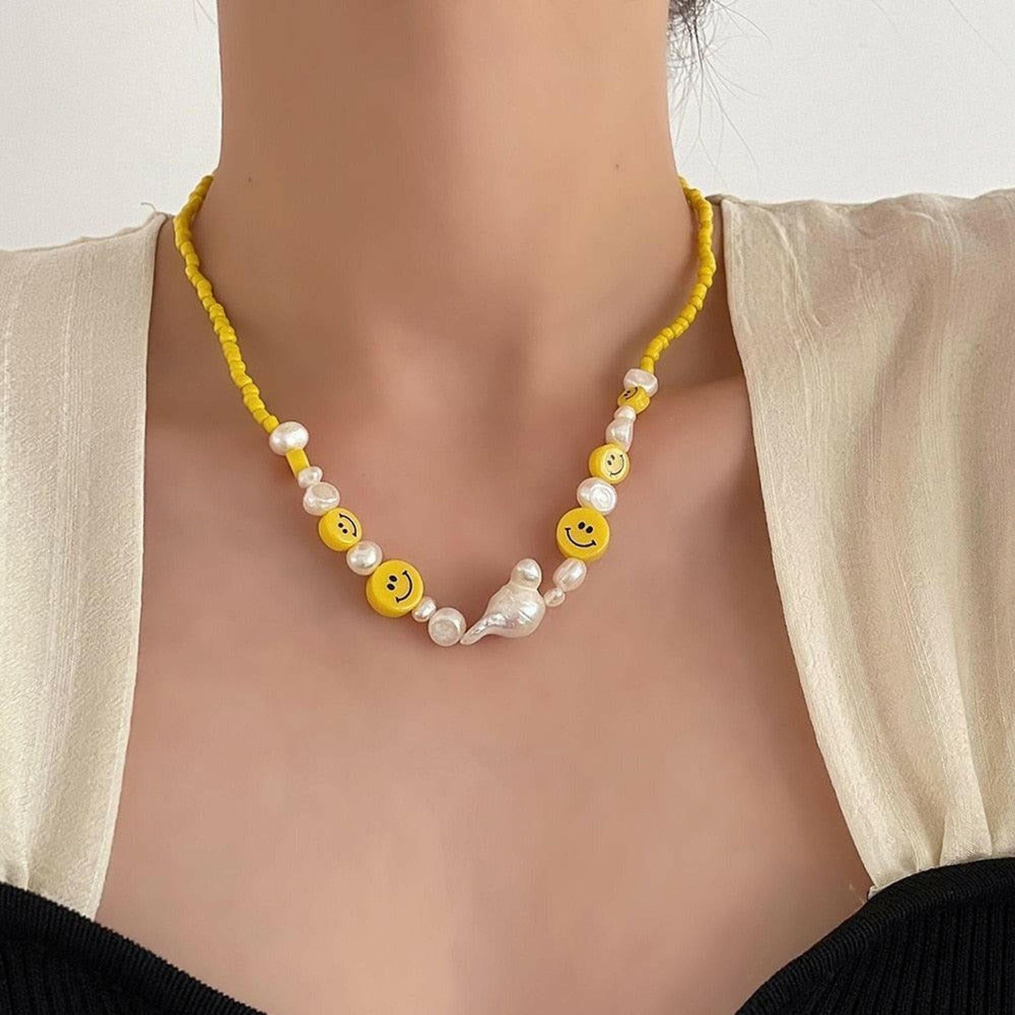 Smile Face Freshwater Pearl Necklace.