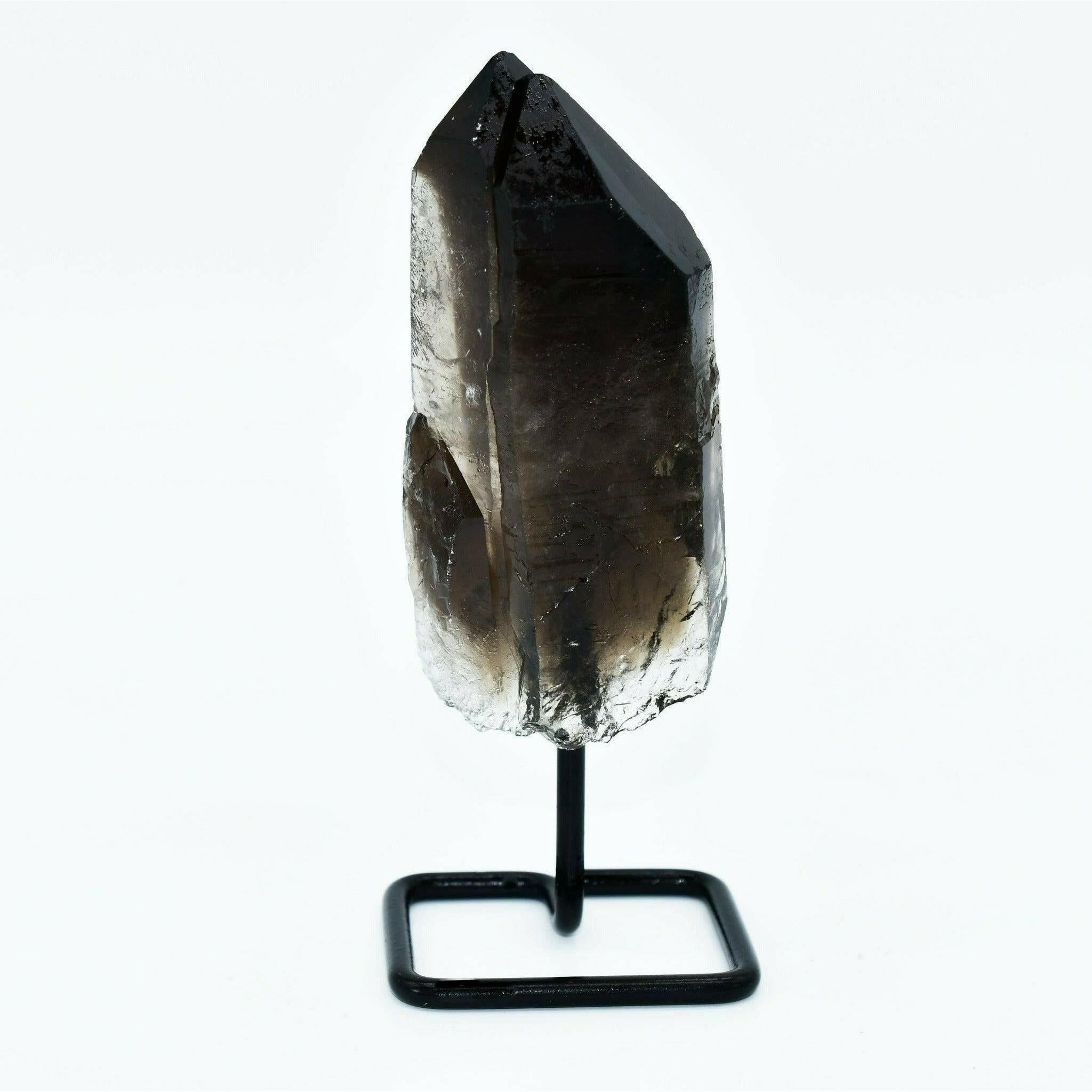 Smokey Quartz Points on Metal Base.