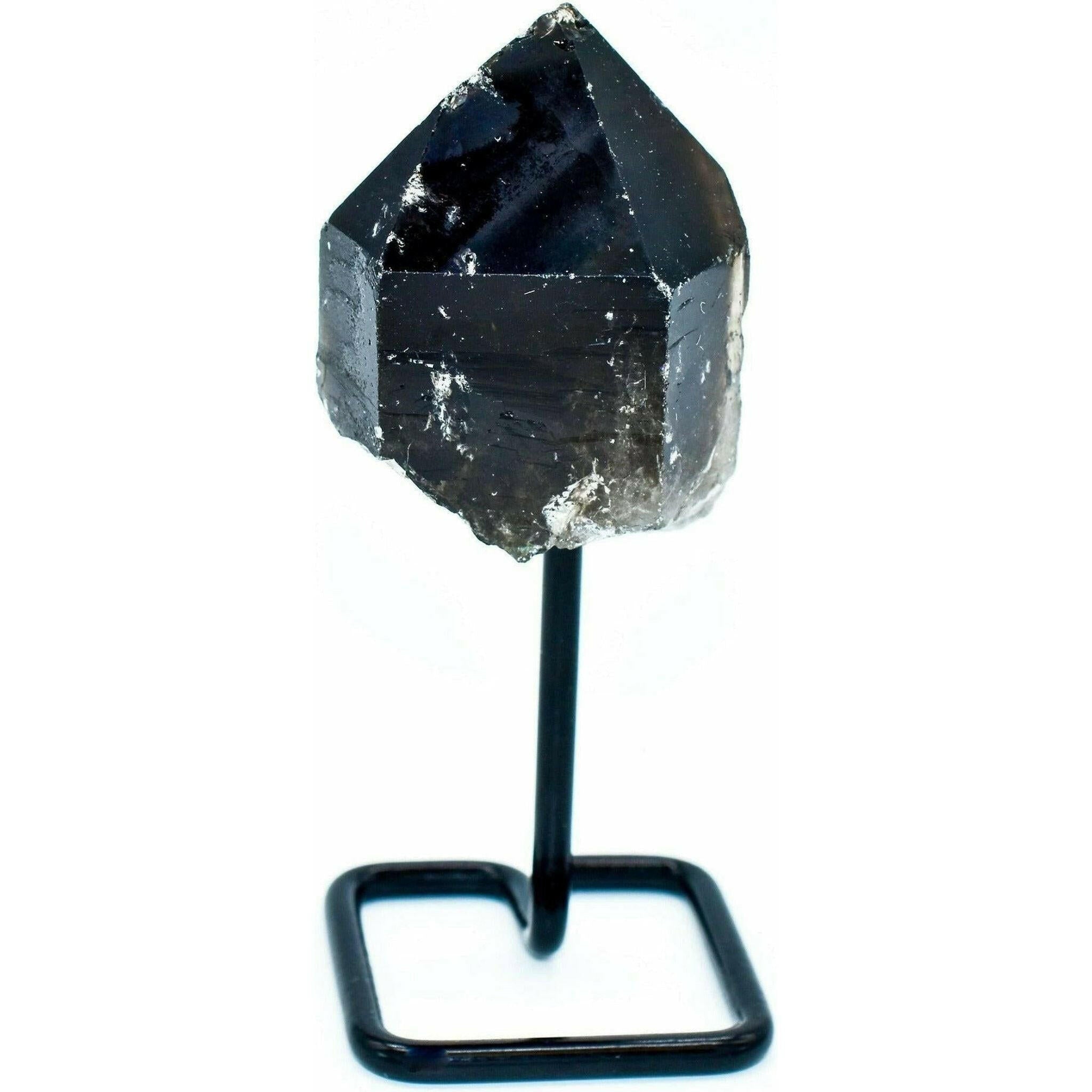 Smokey Quartz Points on Metal Base.