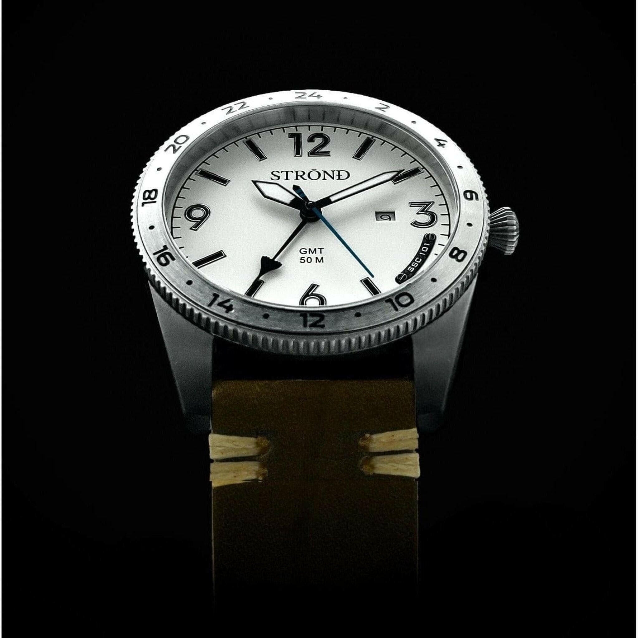 SSC-101 24h GMT, All Stainless Steel & Cream Watch.