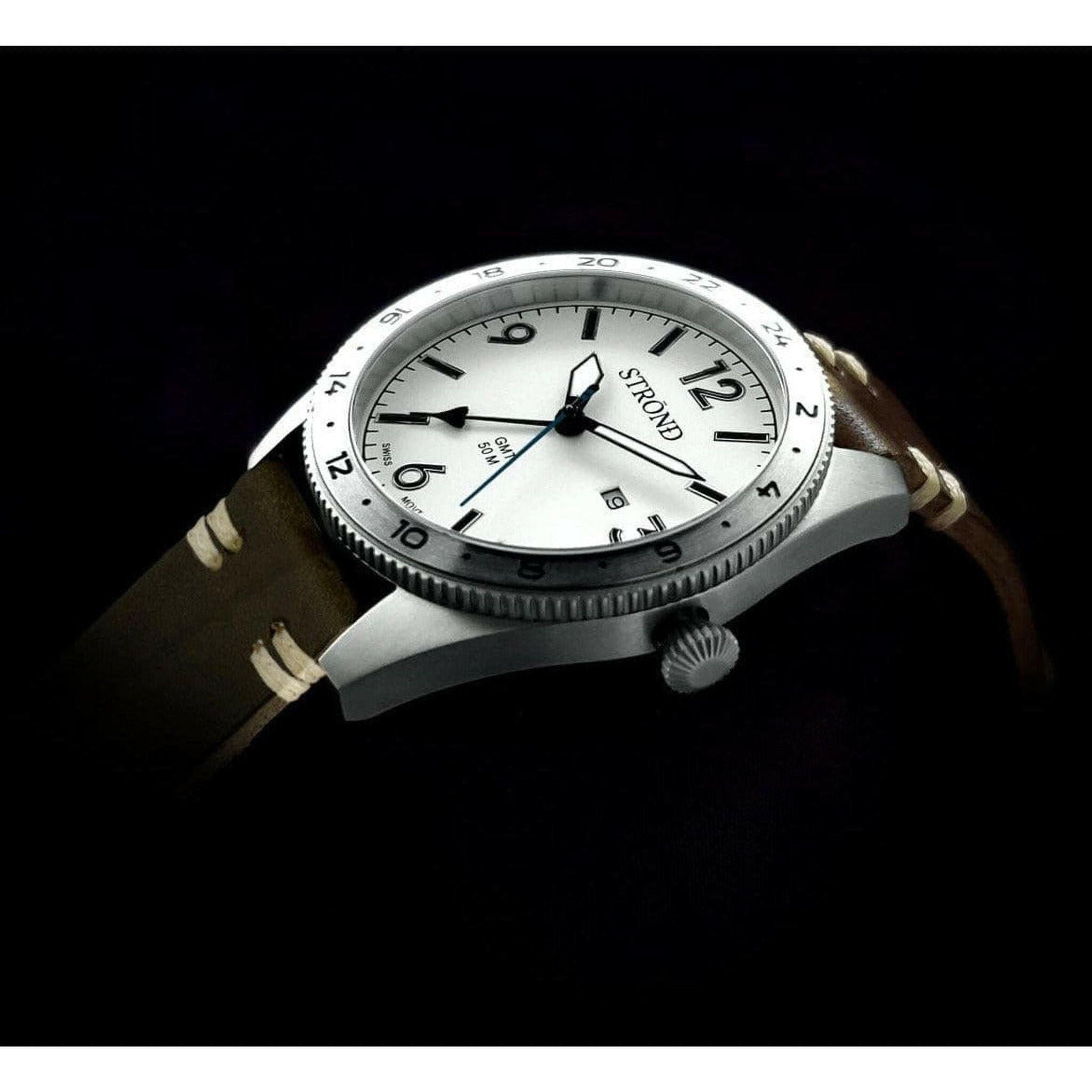 SSC-101 24h GMT, All Stainless Steel & Cream Watch.