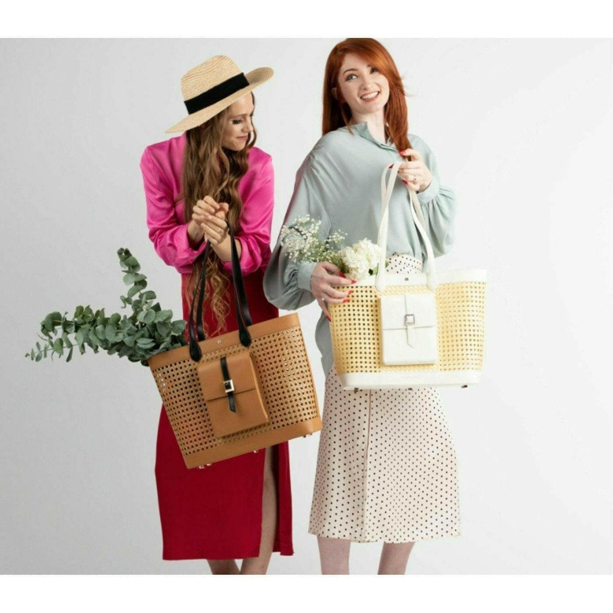 St. Tropez Straw Tote in Yellow.