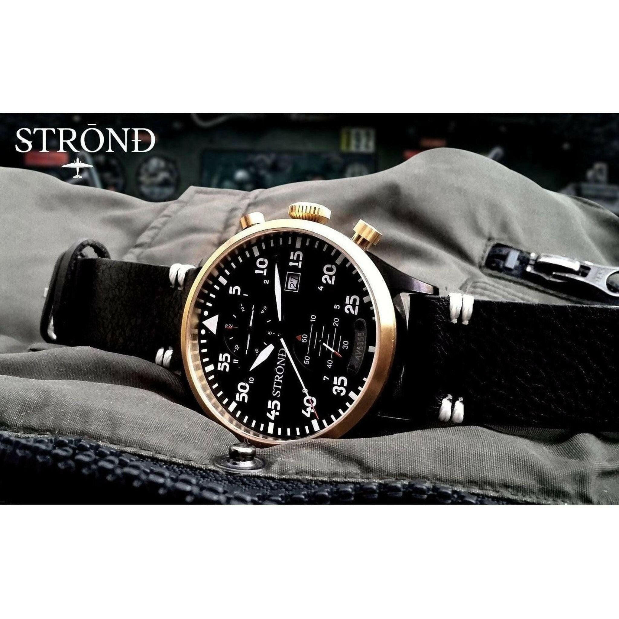 STROND DC3 Mkll All Black & Bronze Watch.